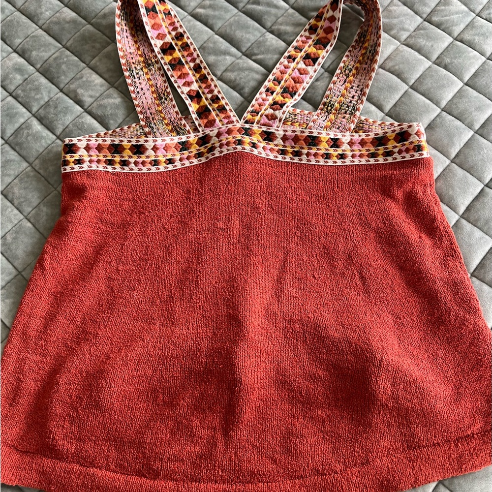 Madewell; embellished strap tank.